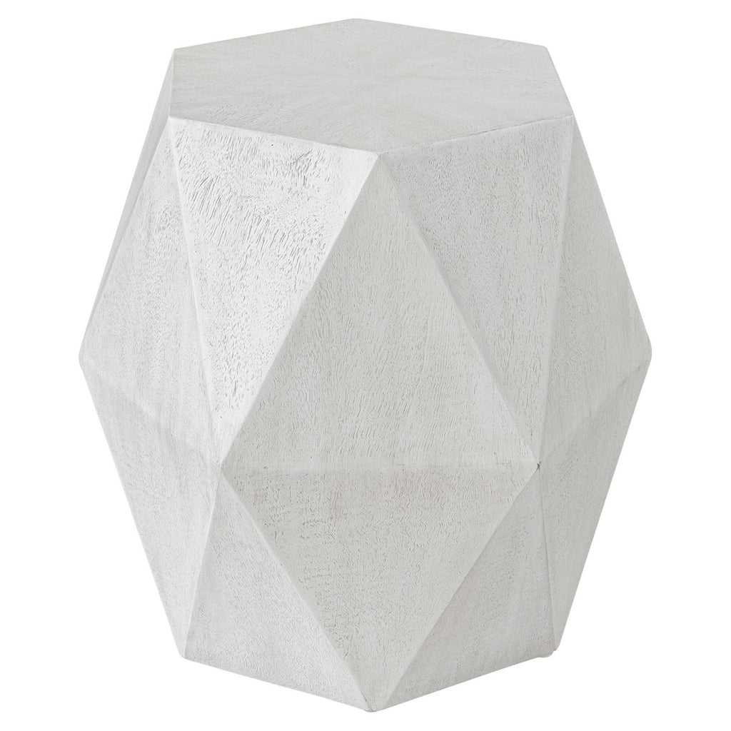 Volker White Geometric Accent Table - Bombay Mercantile