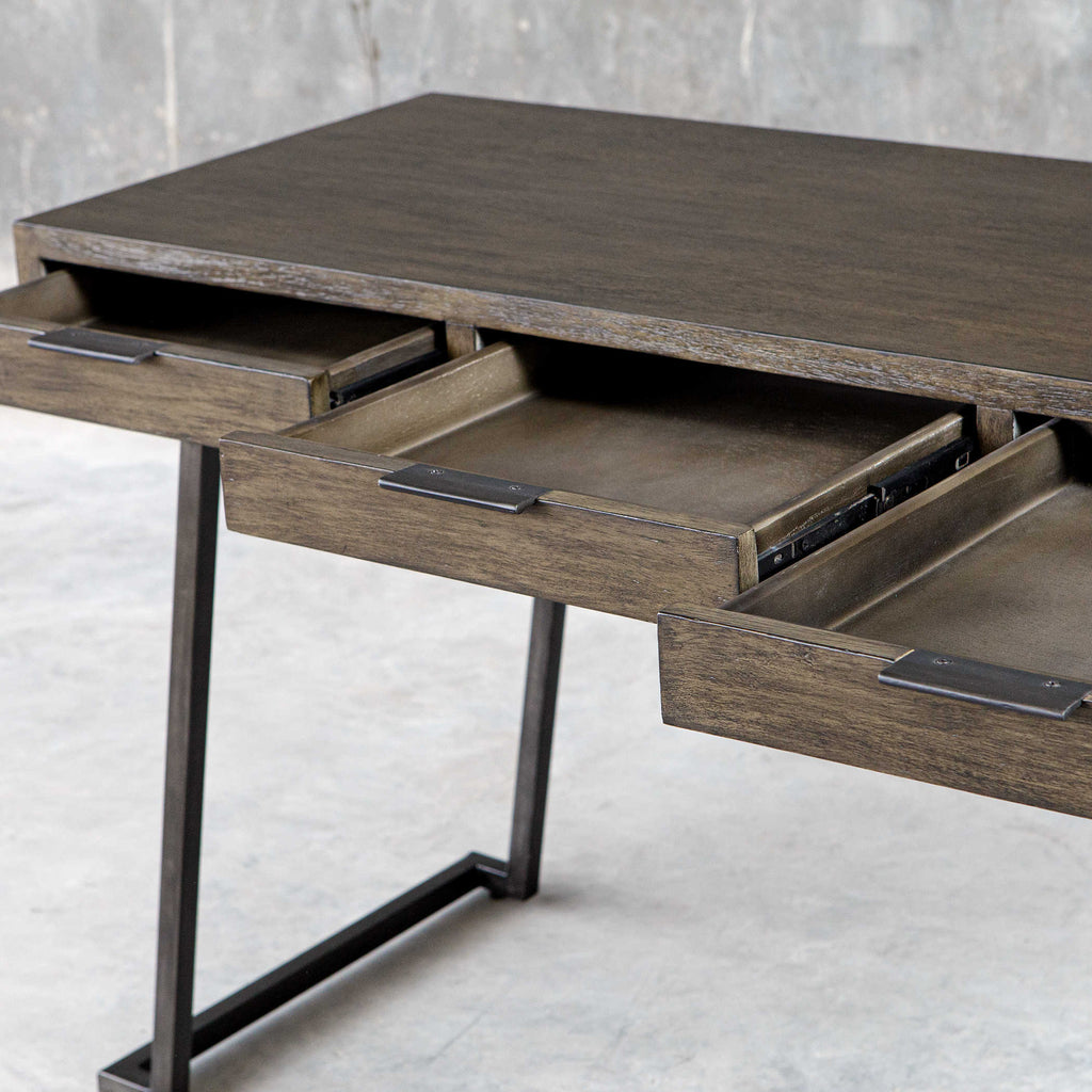 Comrade Natural Wood Desk - Bombay Mercantile