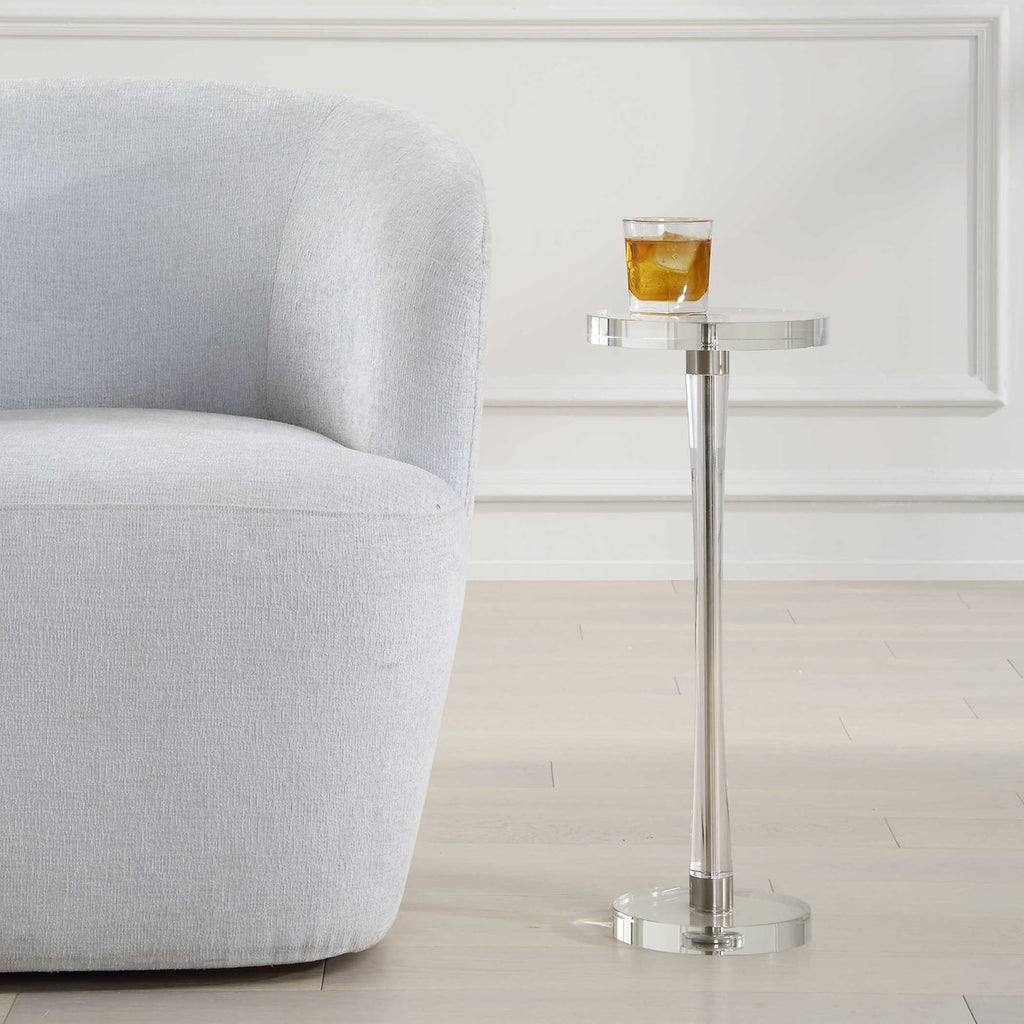Pria Crystal Drink Table - Bombay Mercantile