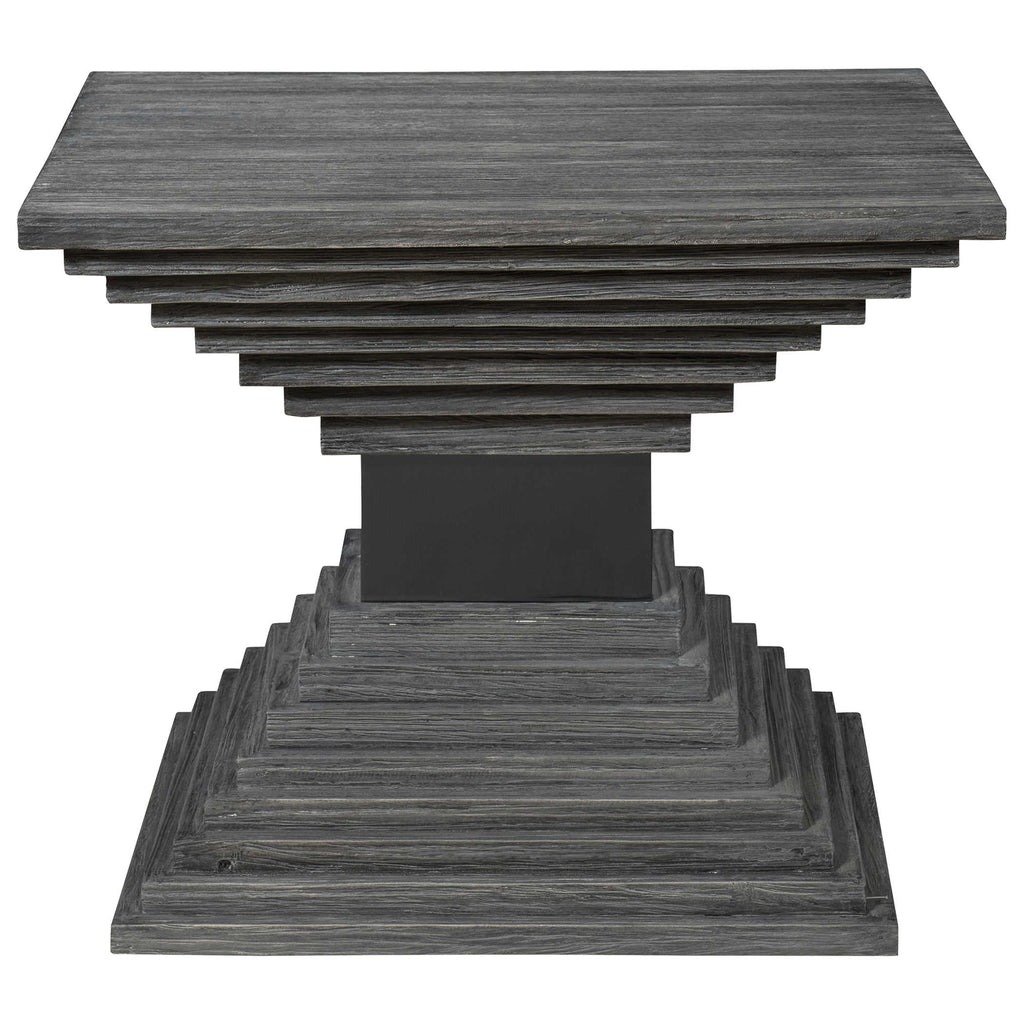 Andes Wooden Geometric Accent Table - Bombay Mercantile