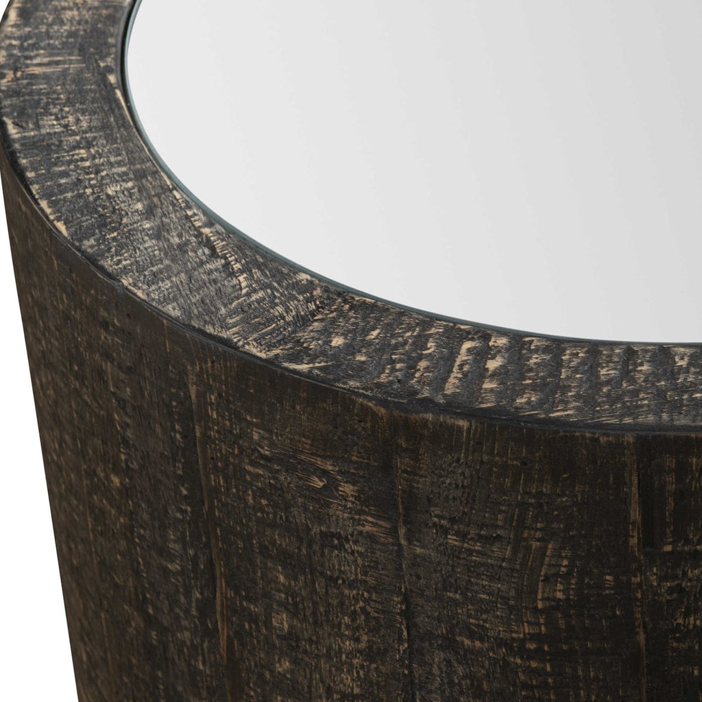 Sequoia Mirrored Drum Table - Bombay Mercantile