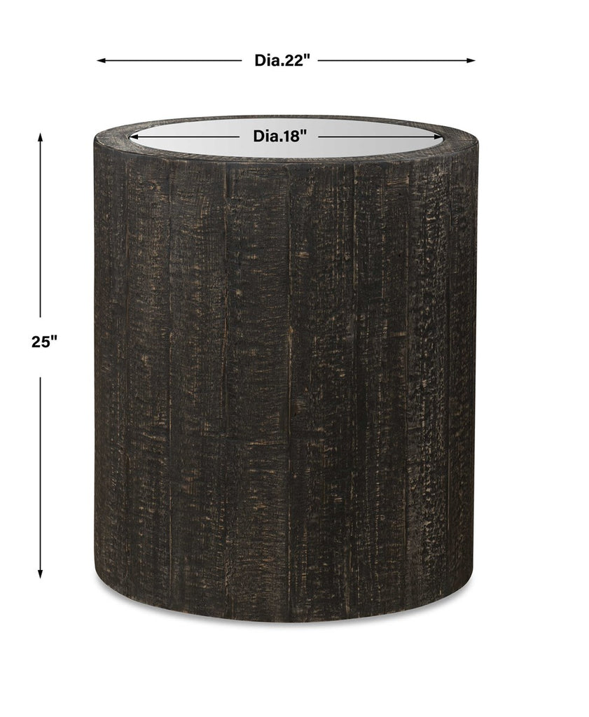 Sequoia Mirrored Drum Table - Bombay Mercantile