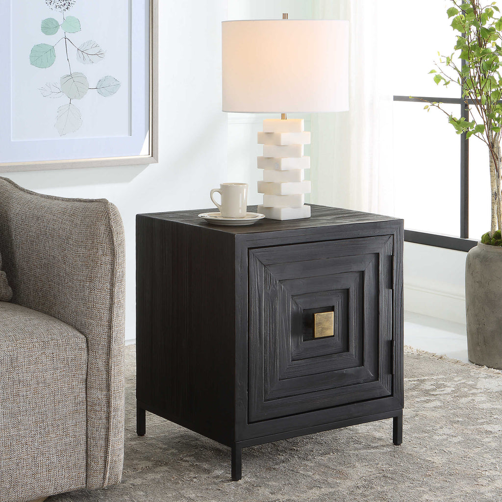 Aiken Geometric Cabinet / End Table - Bombay Mercantile