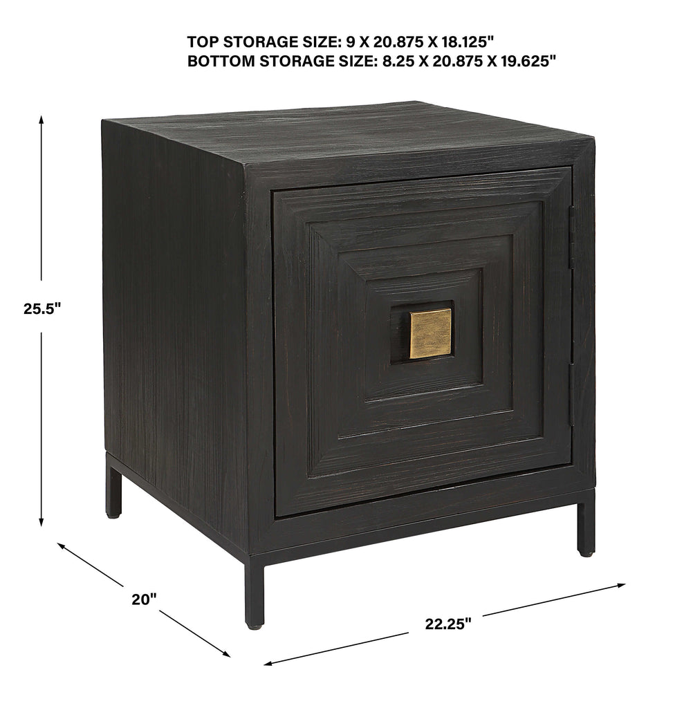 Aiken Geometric Cabinet / End Table - Bombay Mercantile