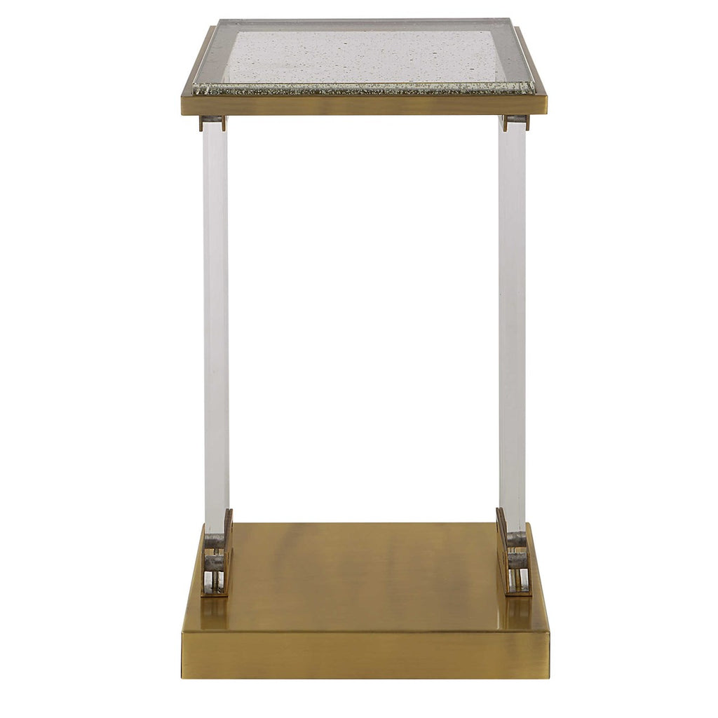 Muse Seeded Glass Accent Table - Bombay Mercantile