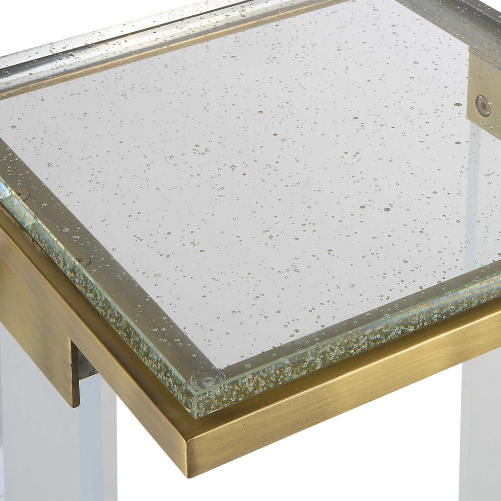 Muse Seeded Glass Accent Table - Bombay Mercantile