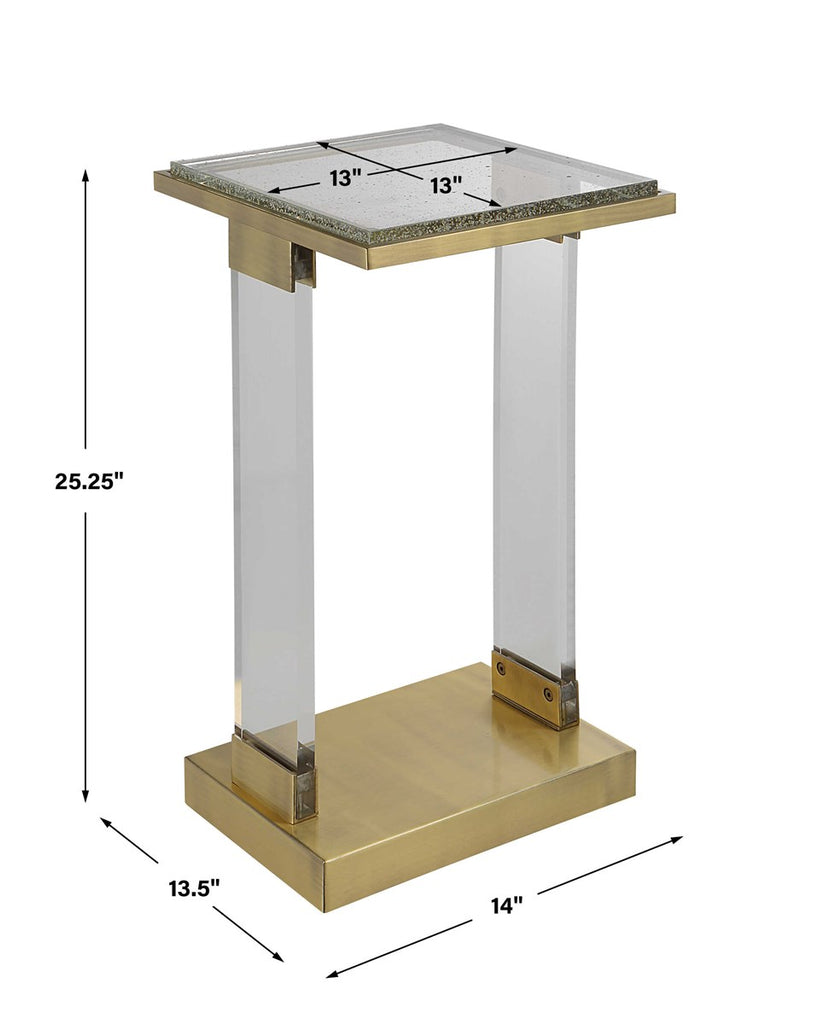 Muse Seeded Glass Accent Table - Bombay Mercantile