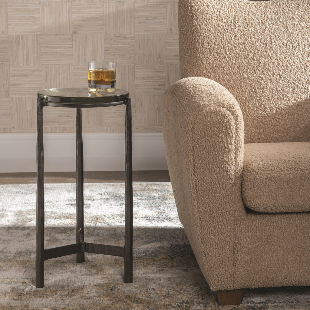 Eternity Iron & Glass Accent Table - Bombay Mercantile