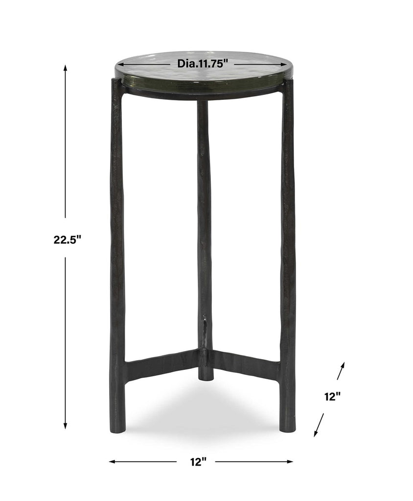 Eternity Iron & Glass Accent Table - Bombay Mercantile