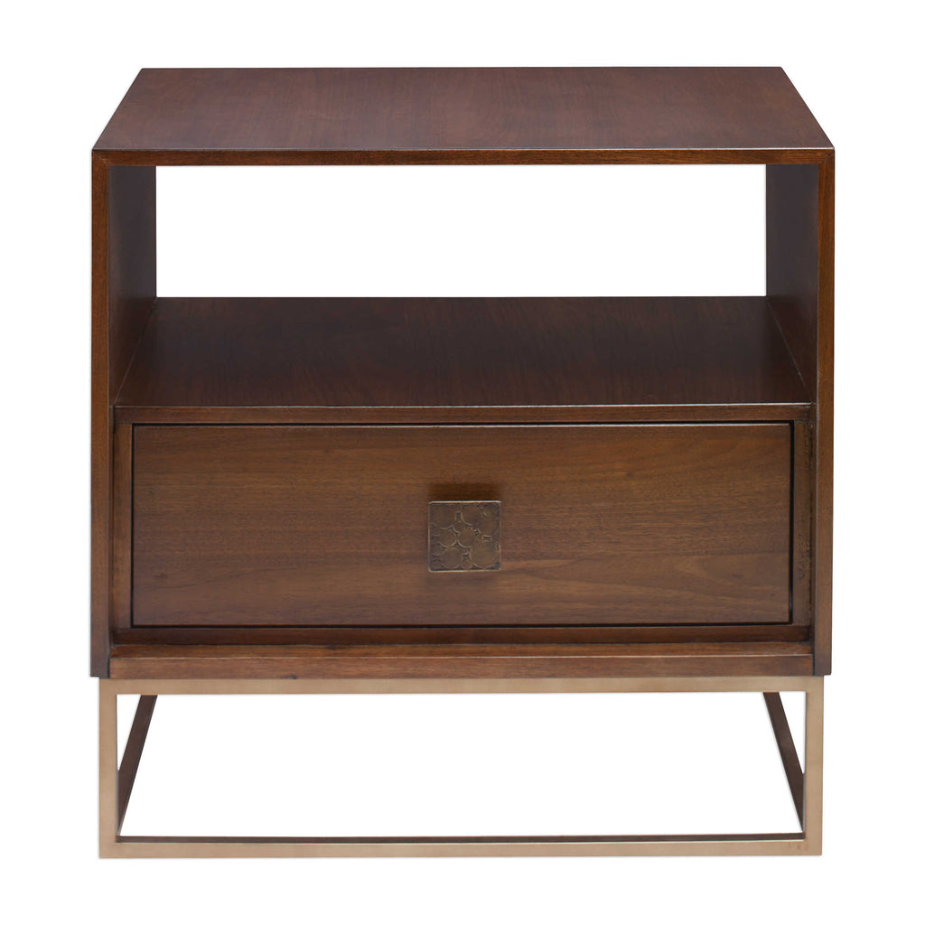 Bexley Walnut Side Table - Bombay Mercantile