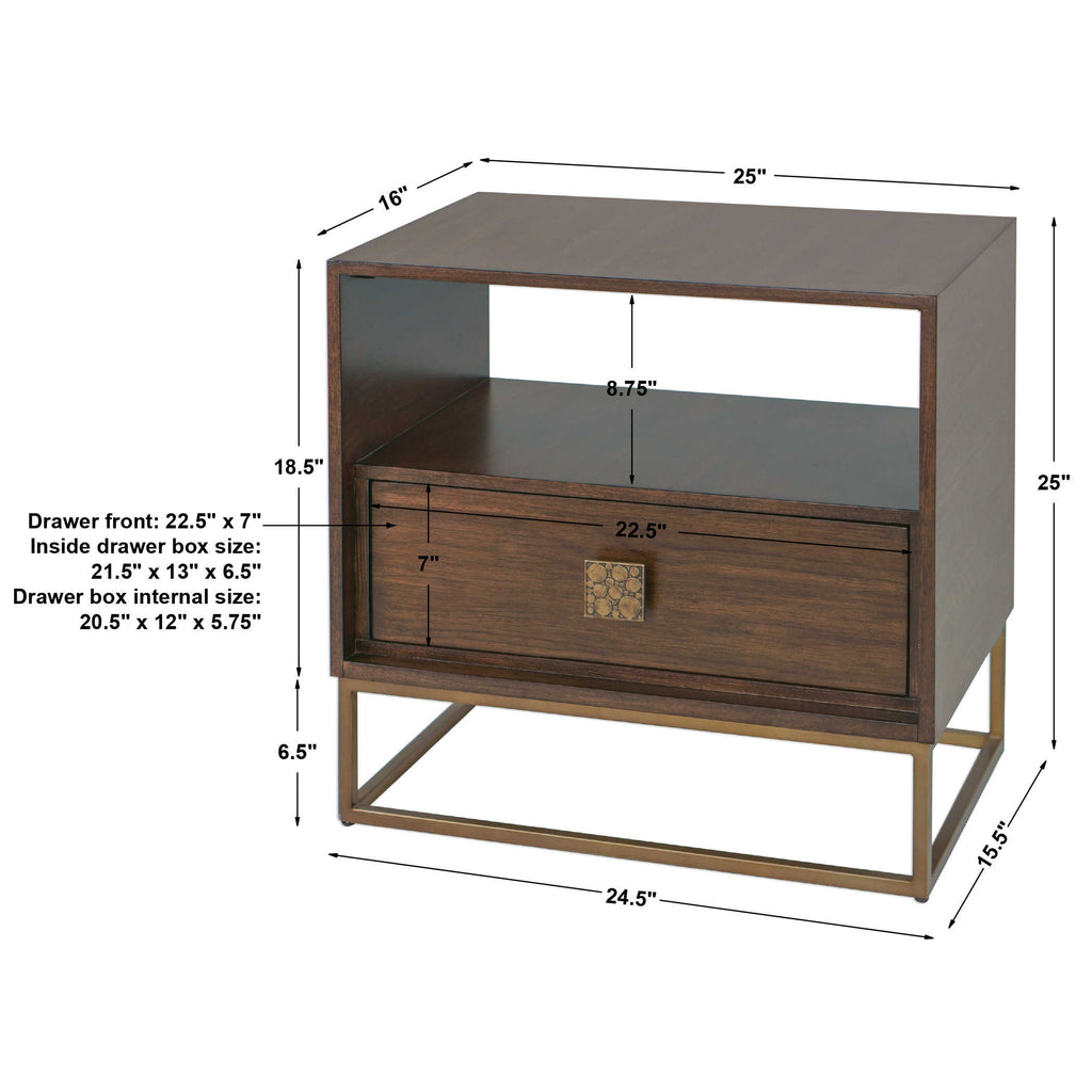 Bexley Walnut Side Table - Bombay Mercantile