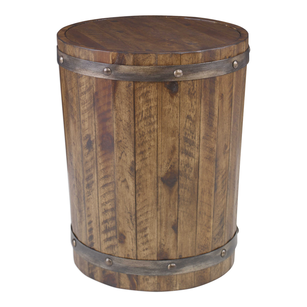 Ceylon Wine Barrel Side Table - Bombay Mercantile