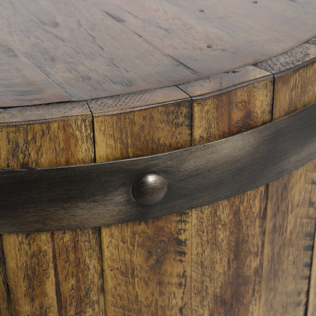 Ceylon Wine Barrel Side Table - Bombay Mercantile
