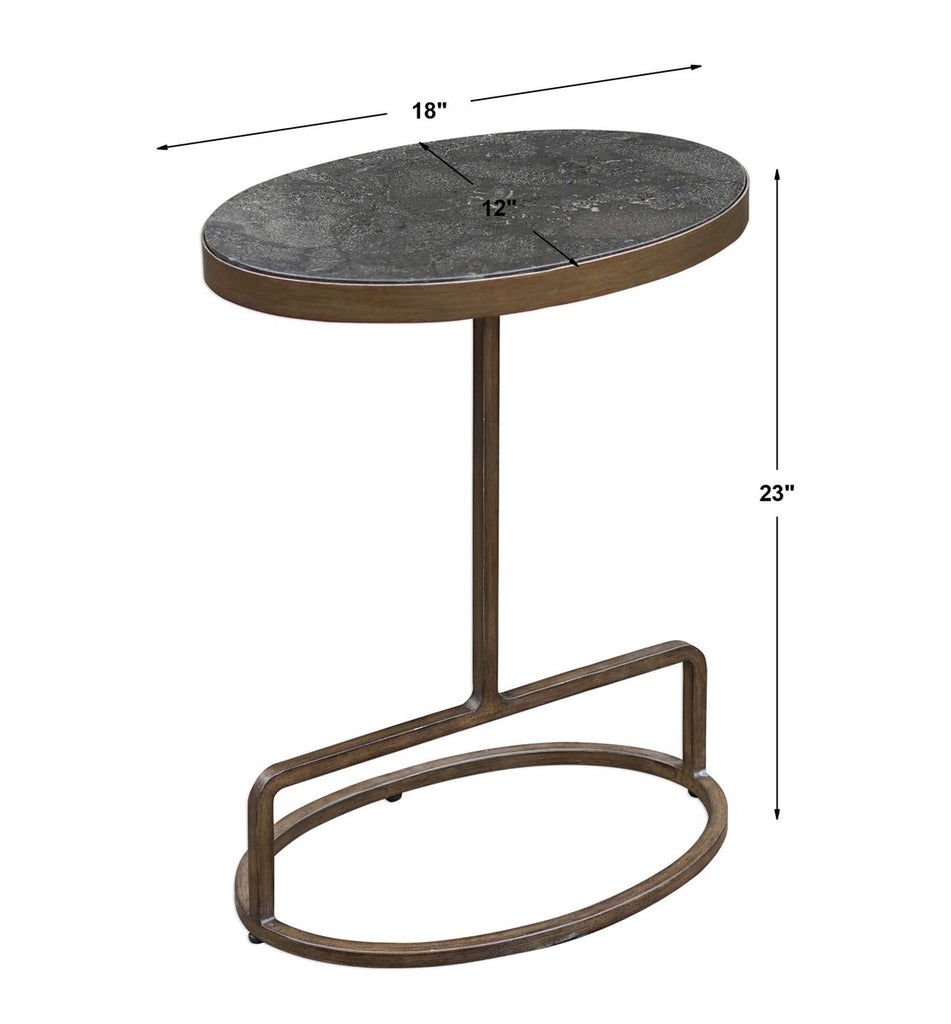 Jessenia Stone Accent Table - Bombay Mercantile