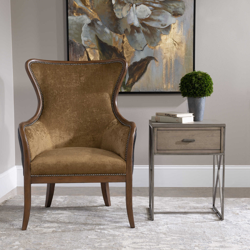 Cartwright Gray Side Table - Bombay Mercantile