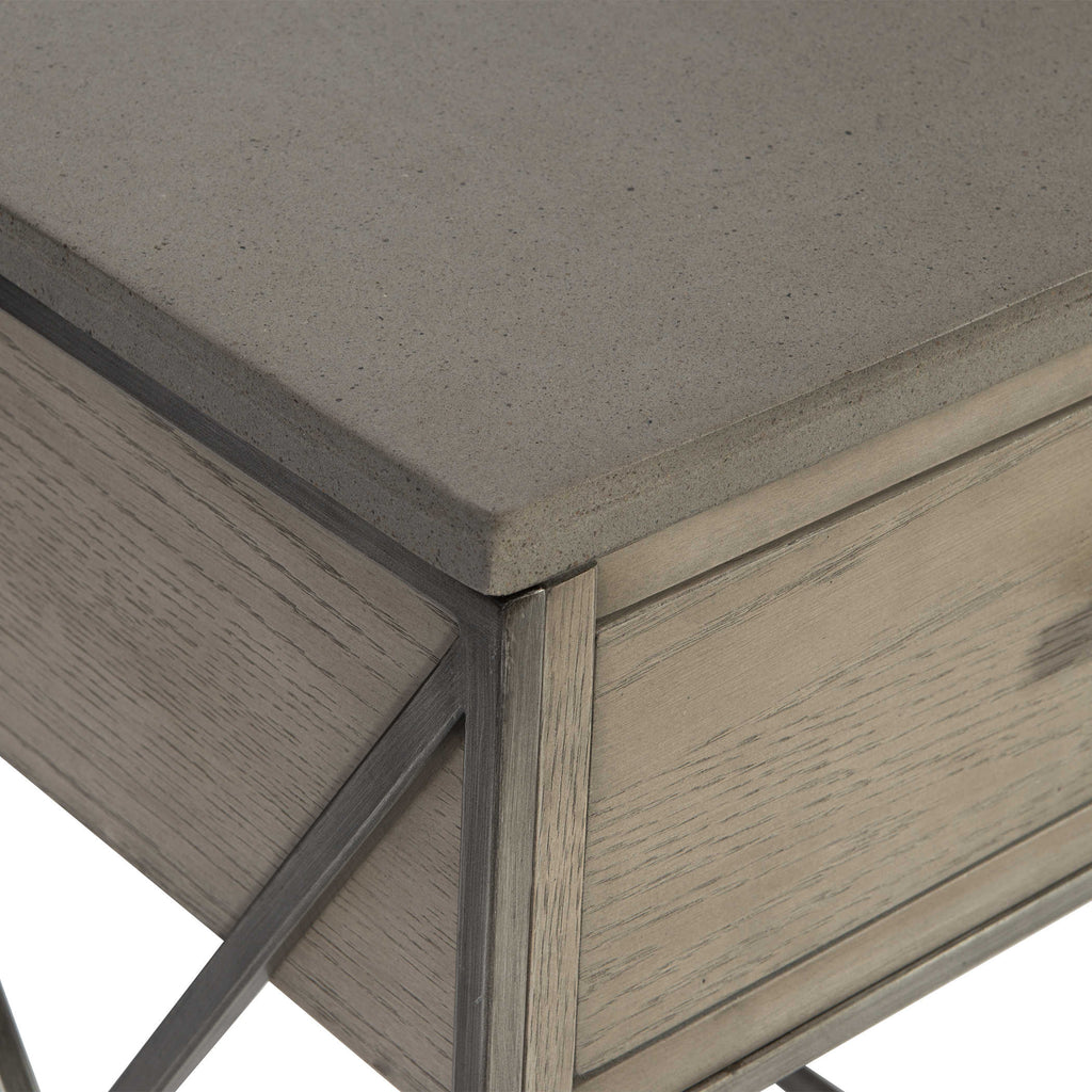 Cartwright Gray Side Table - Bombay Mercantile