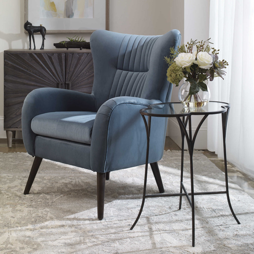 Adhira Glass Accent Table - Bombay Mercantile