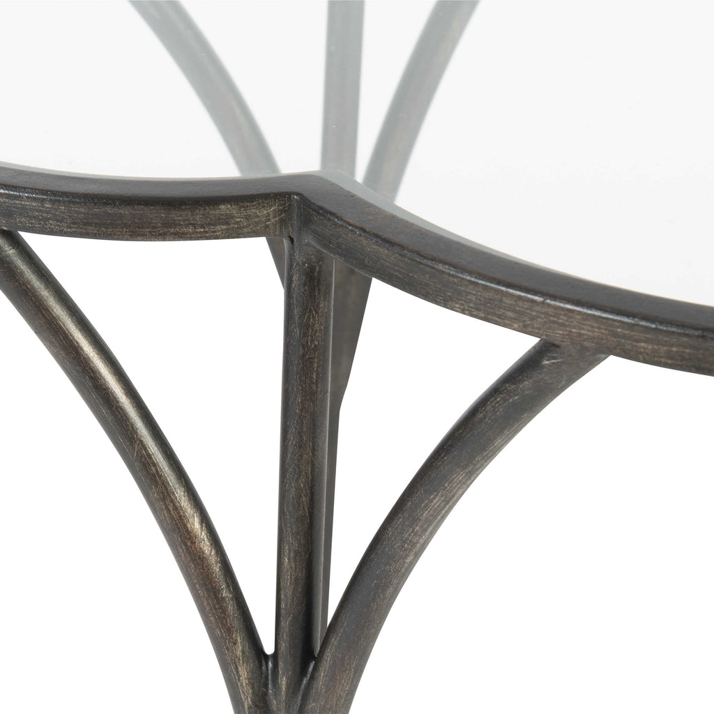 Adhira Glass Accent Table - Bombay Mercantile