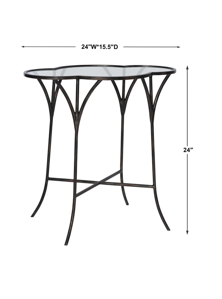 Adhira Glass Accent Table - Bombay Mercantile