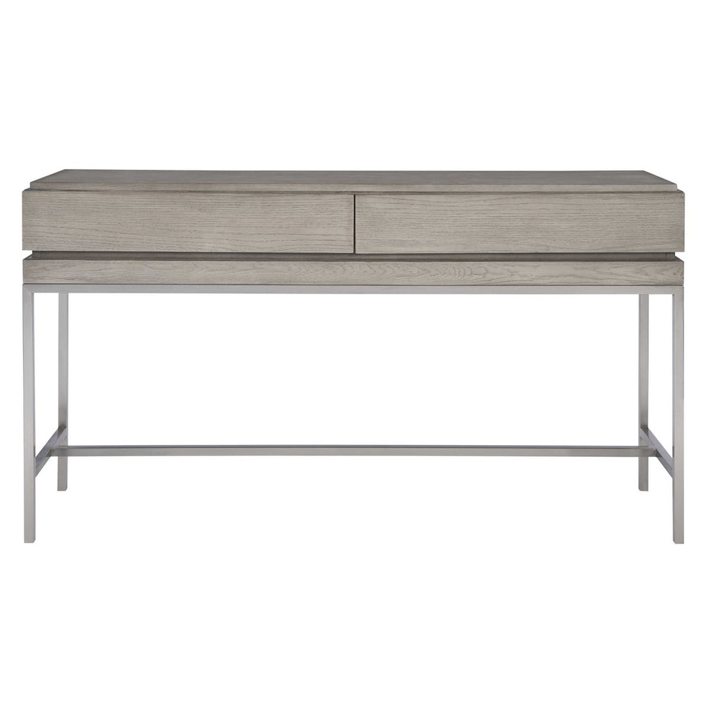 Kamala Gray Oak Console Table - Bombay Mercantile