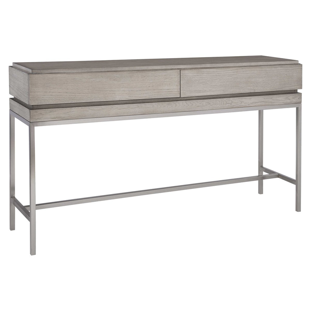 Kamala Gray Oak Console Table - Bombay Mercantile