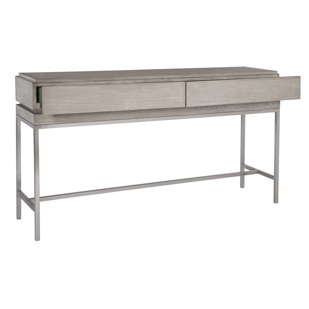 Kamala Gray Oak Console Table - Bombay Mercantile