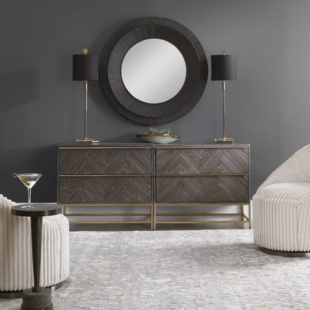 Armistead Dark Walnut Drawer Chest - Bombay Mercantile