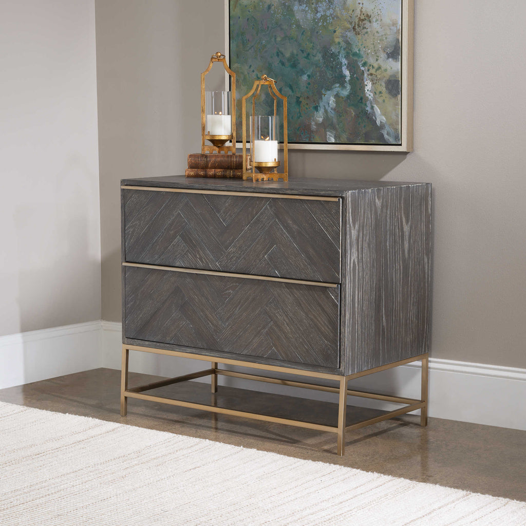 Armistead Dark Walnut Drawer Chest - Bombay Mercantile
