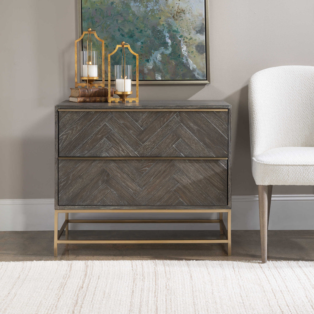 Armistead Dark Walnut Drawer Chest - Bombay Mercantile