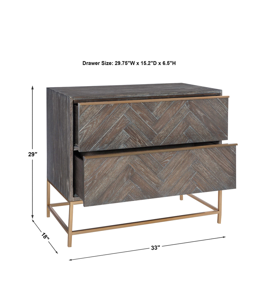 Armistead Dark Walnut Drawer Chest - Bombay Mercantile