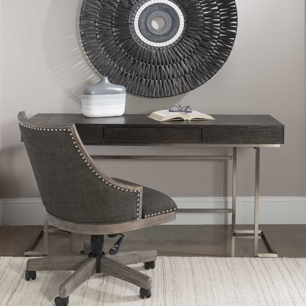 Claude Modern Oak Desk - Bombay Mercantile