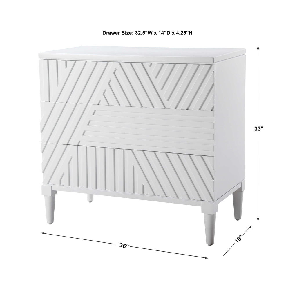 Colby White Drawer Chest - Bombay Mercantile