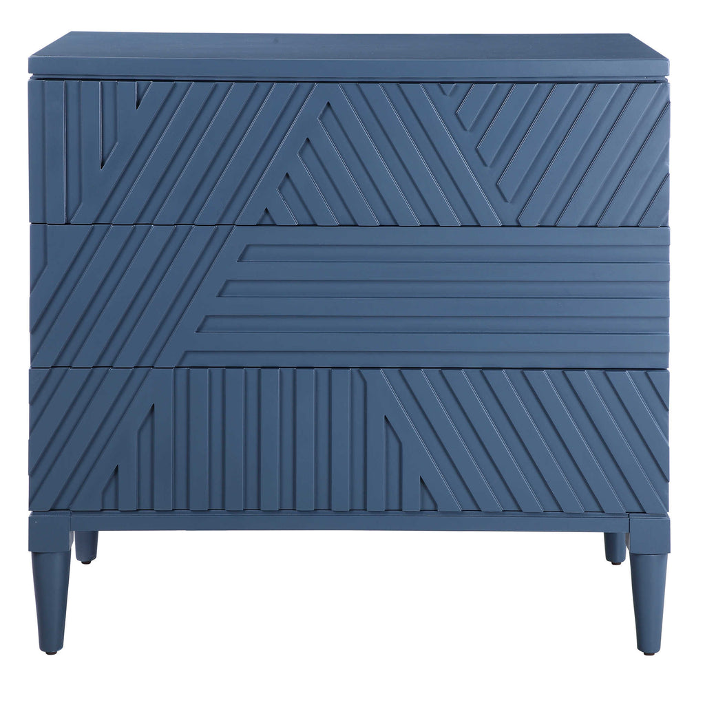Colby Blue Drawer Chest - Bombay Mercantile
