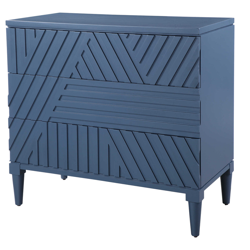 Colby Blue Drawer Chest - Bombay Mercantile
