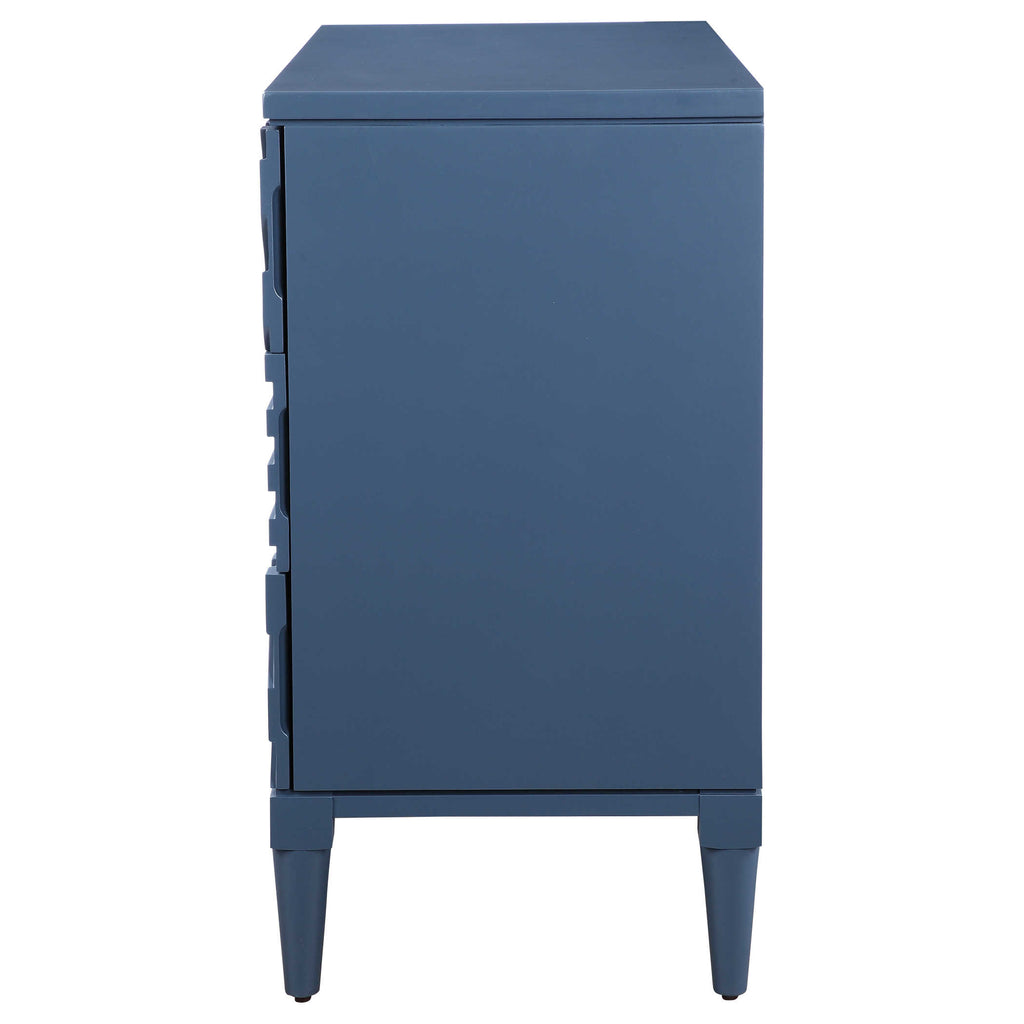 Colby Blue Drawer Chest - Bombay Mercantile