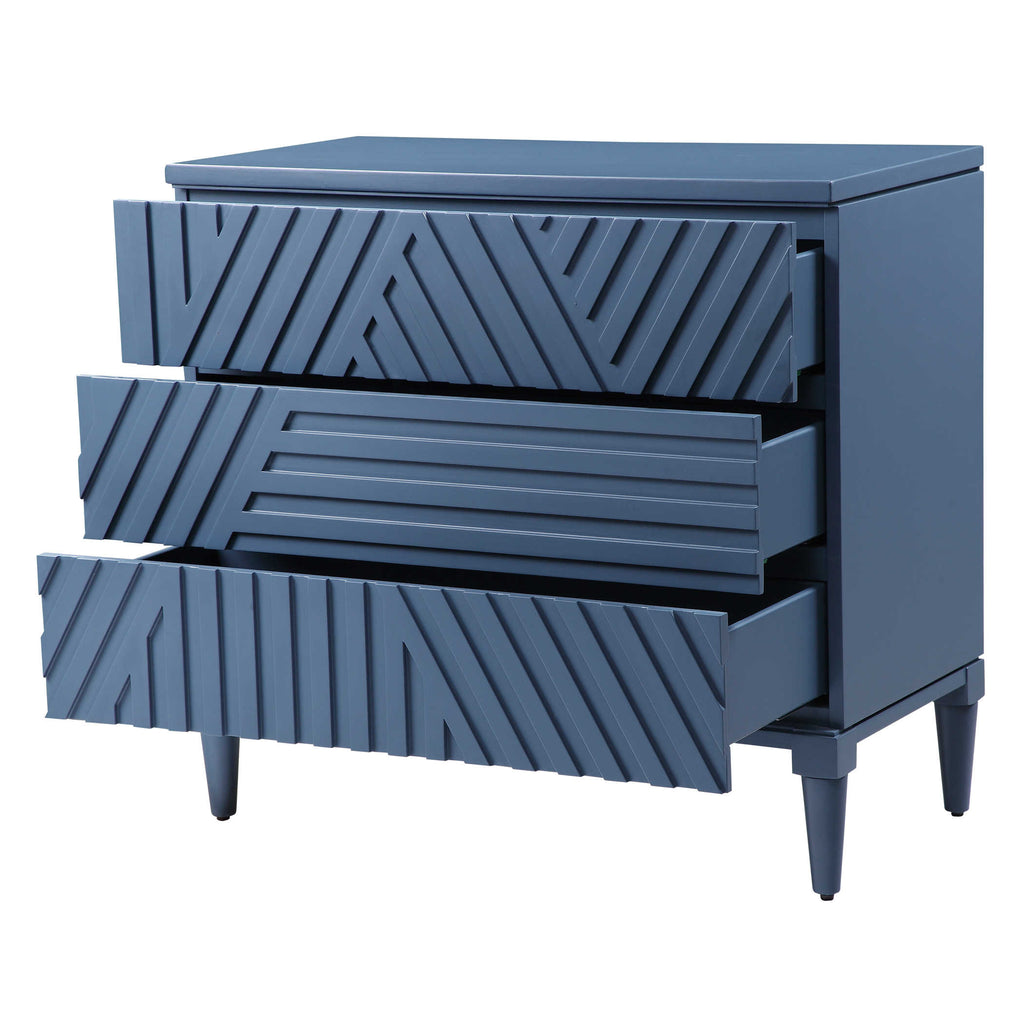 Colby Blue Drawer Chest - Bombay Mercantile