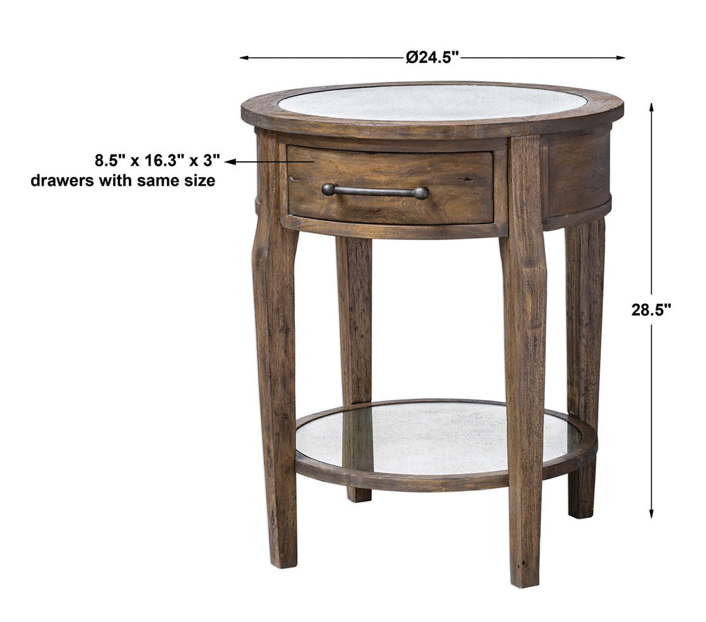 Raelynn Wood Lamp Table - Bombay Mercantile