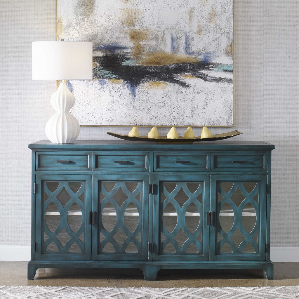 Oksana Wooden Credenza - Bombay Mercantile