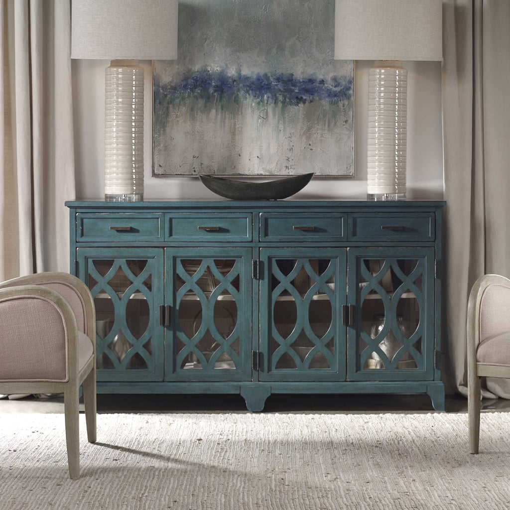 Oksana Wooden Credenza - Bombay Mercantile