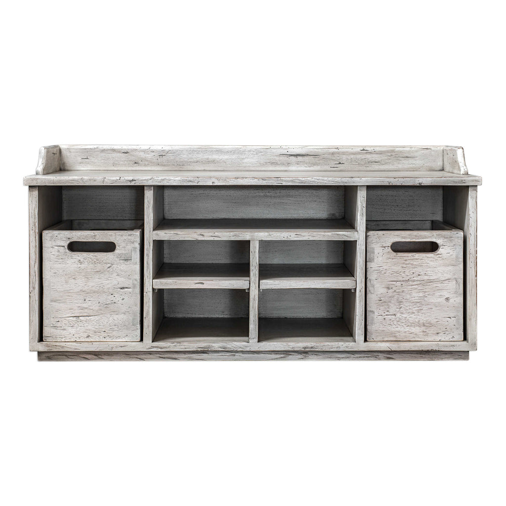 Ardusin White Hobby Bench - Bombay Mercantile