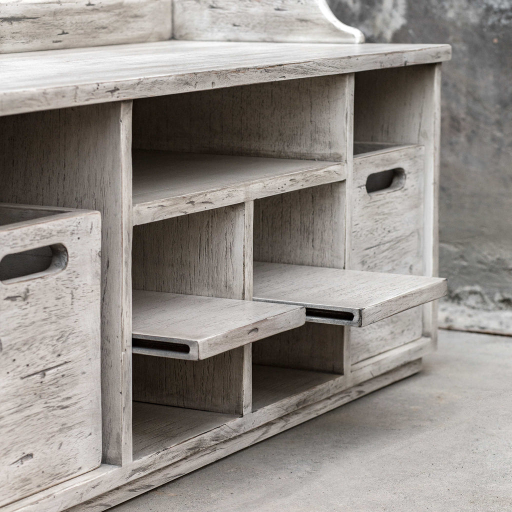Ardusin White Hobby Bench - Bombay Mercantile