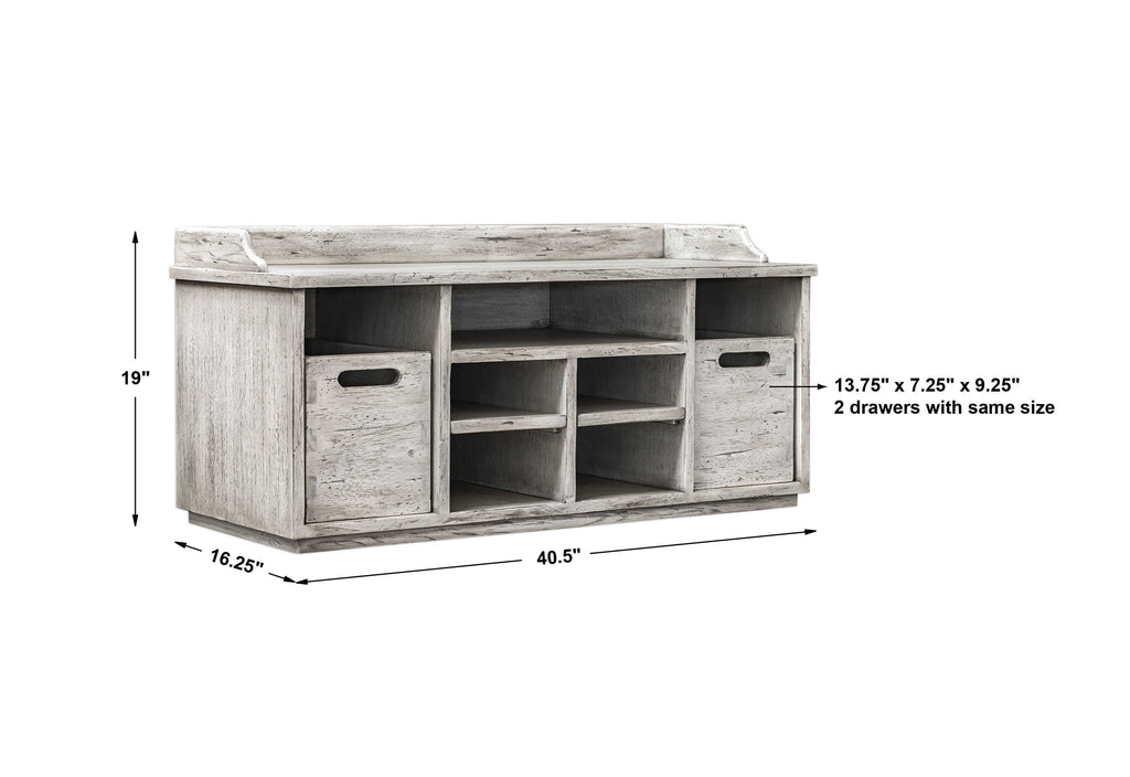 Ardusin White Hobby Bench - Bombay Mercantile