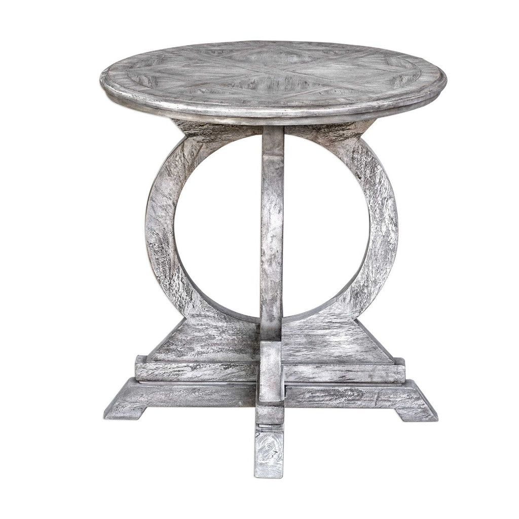 Maiva White Side Table - Bombay Mercantile