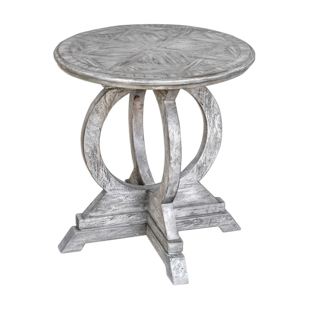Maiva White Side Table - Bombay Mercantile