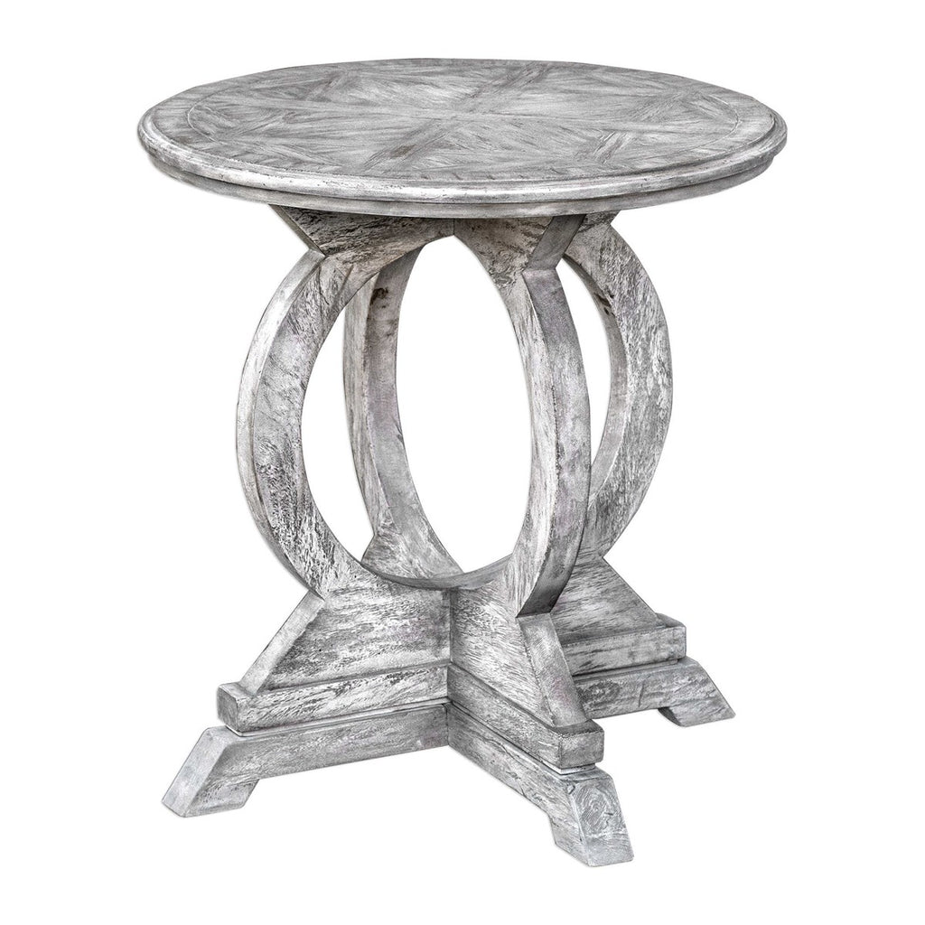 Maiva White Side Table - Bombay Mercantile