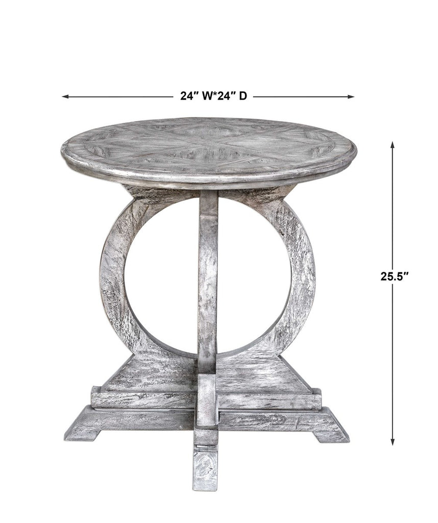 Maiva White Side Table - Bombay Mercantile