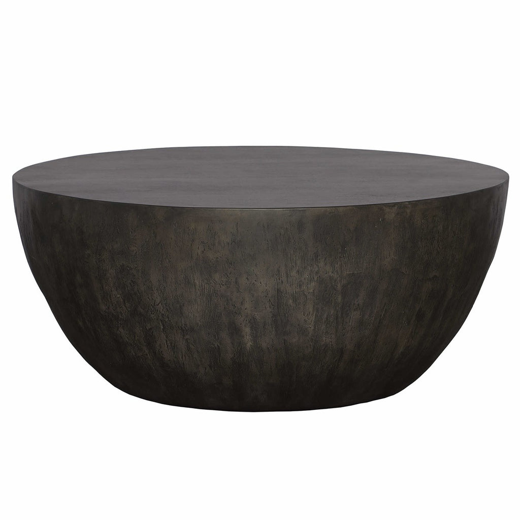 Lark Round Wood Coffee Table - Bombay Mercantile