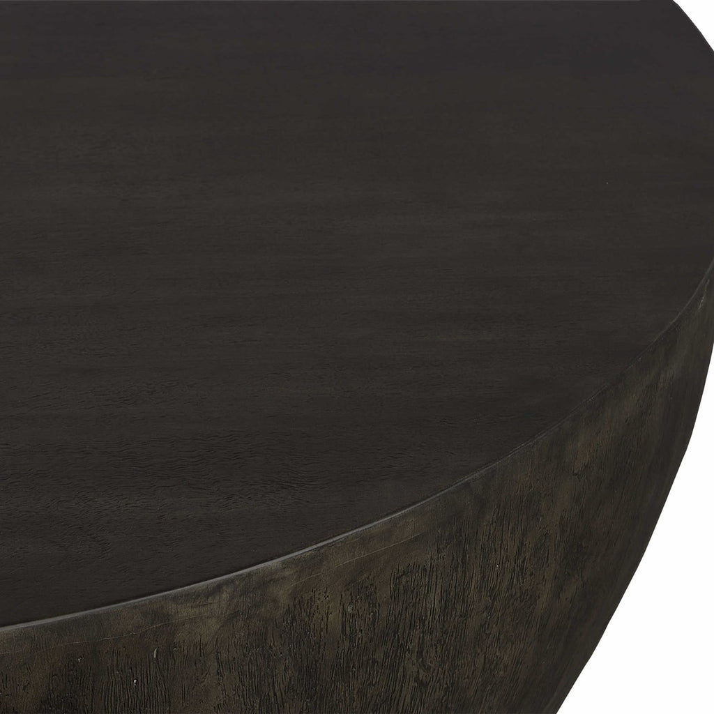 Lark Round Wood Coffee Table - Bombay Mercantile