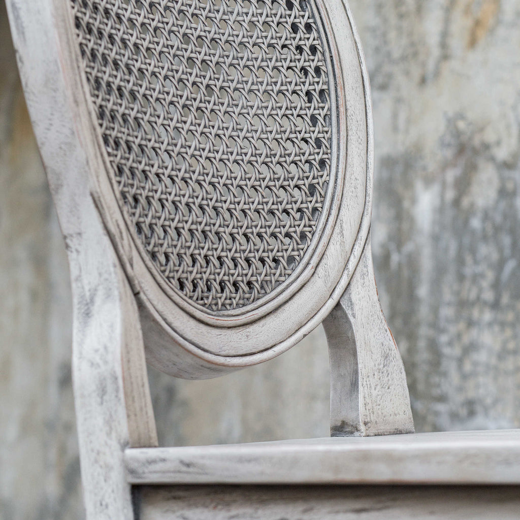 Clarion Aged White Counter Stool - Bombay Mercantile
