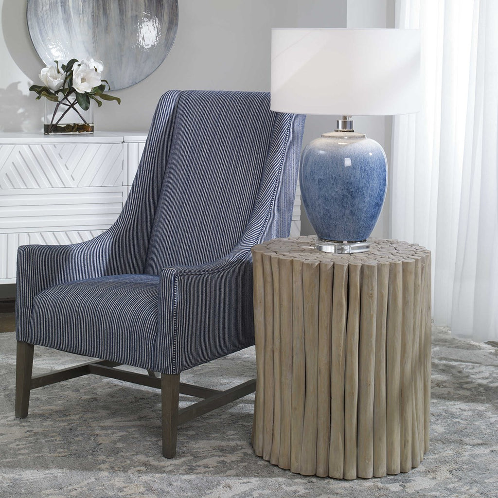 Tectona Teak End Table - Bombay Mercantile